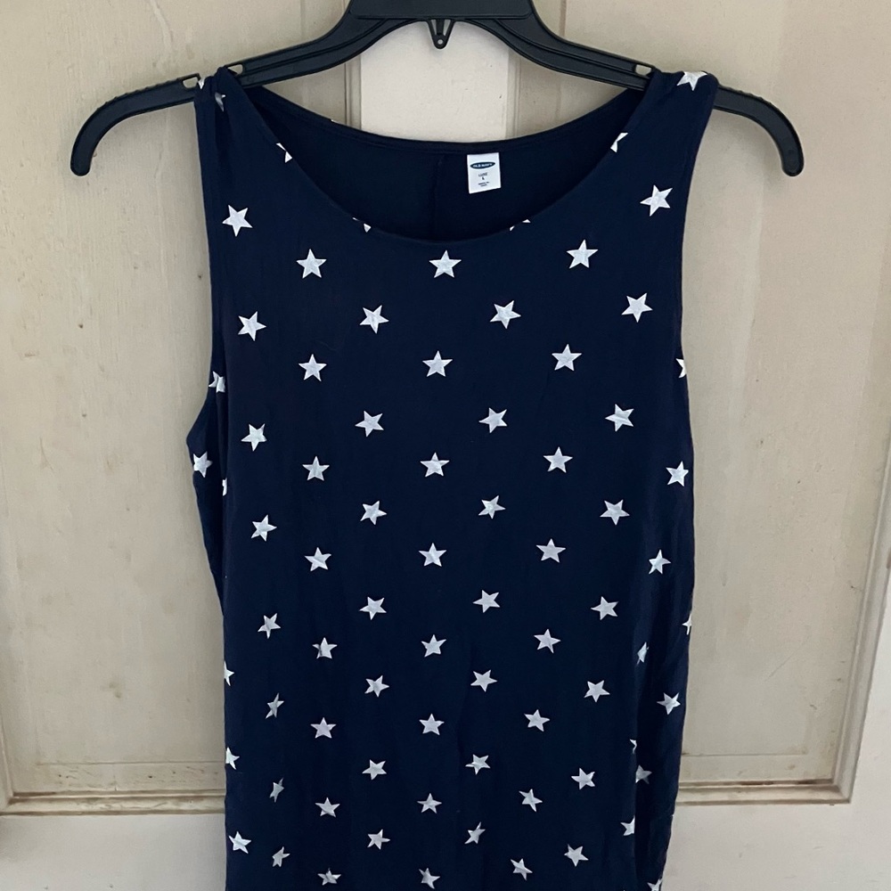 PATRIOTIC Navy Star-Patterned Women's Top Old Navy Sized L